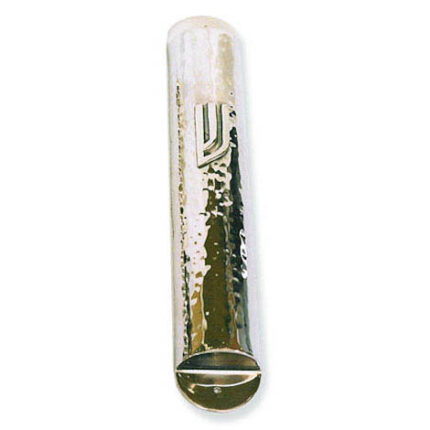 Sterling Silver Convex  Hammered Texture Mezuzah Case